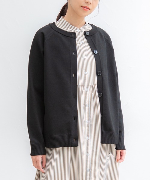 Honeys（ハニーズ）の「クルーネックカーディガン（カーディガン/ボレロ・レディース・ブラック/ライム/ブルー/アイボリー/ピンク系その他・LL/M/L）」の14枚目の写真