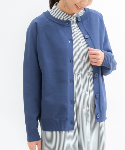 Honeys（ハニーズ）の「クルーネックカーディガン（カーディガン/ボレロ・レディース・ブラック/ライム/ブルー/アイボリー/ピンク系その他・LL/M/L）」の7枚目の写真