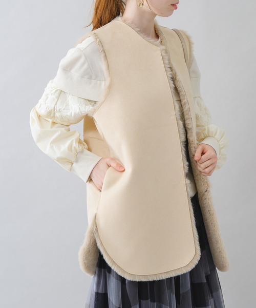 Paradise Picnic（パラダイスピクニック）の「anana フリルケープレイヤープルオーバー（スウェット・レディース・チャコールグレー/アイボリー・FREE）」の22枚目の写真