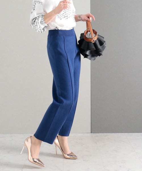 Sawa a la mode（サワアラモード）の「気持ちもクローゼットも彩るカラーニットパンツ（その他パンツ・レディース・ピンク/グリーン/ブルー・FREE）」の2枚目の写真