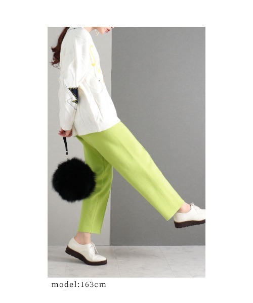Sawa a la mode（サワアラモード）の「気持ちもクローゼットも彩るカラーニットパンツ（その他パンツ・レディース・ピンク/グリーン/ブルー・FREE）」の15枚目の写真