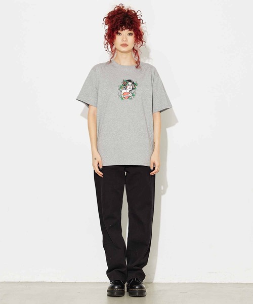 X-girl(エックスガール)の「X-girl × YUSUKE GIRL S/S TEE(Tシャツ/カットソー・レディース・ライトブルー/アッシュグレー/ホワイト・S/M/L/XL)」の7枚目の写真