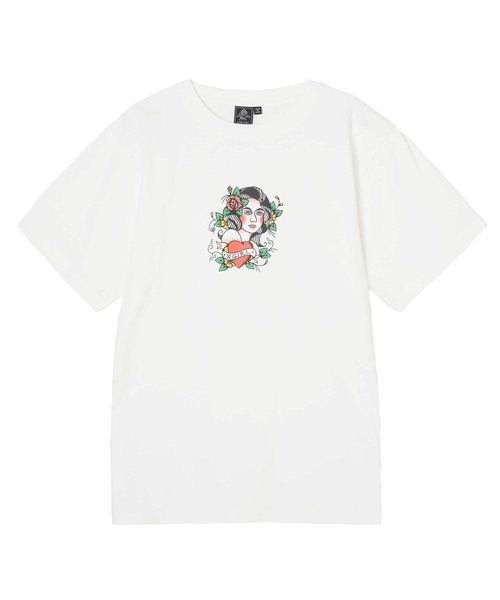 X-girl(エックスガール)の「X-girl × YUSUKE GIRL S/S TEE(Tシャツ/カットソー・レディース・ライトブルー/アッシュグレー/ホワイト・S/M/L/XL)」の12枚目の写真