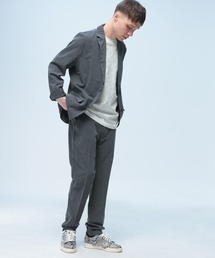 SAKAZEN（サカゼン）の「【WEB限定・セットアップ】カジュアル スーツ SETUP ストレッチ テーラードジャケット ウエストゴム ウェストコード入り（セットアップ）」