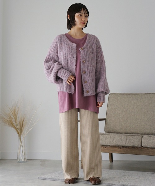 Crisp（クリスプ）の「ジャカードニットパンツ（その他パンツ・レディース・ブラック/ベージュ・FREE）」の8枚目の写真