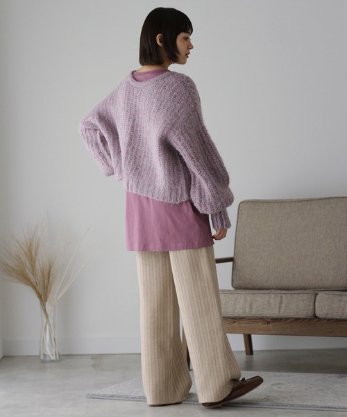 Crisp（クリスプ）の「ジャカードニットパンツ（その他パンツ・レディース・ブラック/ベージュ・FREE）」の18枚目の写真