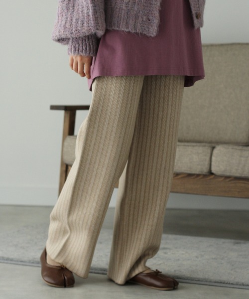 Crisp（クリスプ）の「ジャカードニットパンツ（その他パンツ・レディース・ブラック/ベージュ・FREE）」の21枚目の写真