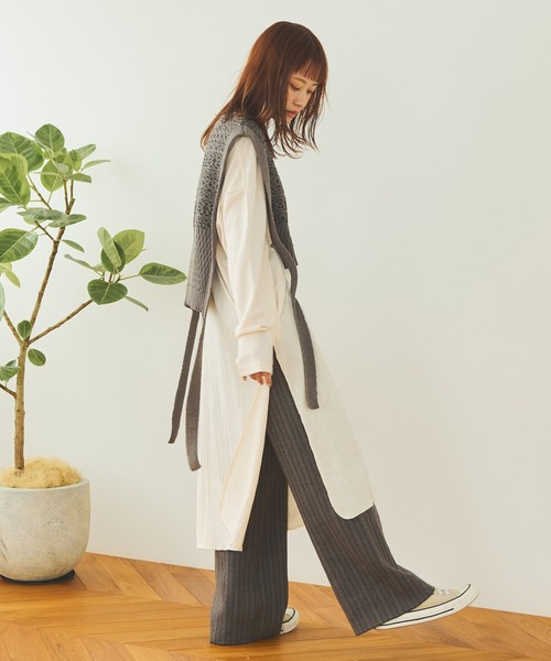 Crisp（クリスプ）の「ジャカードニットパンツ（その他パンツ・レディース・ブラック/ベージュ・FREE）」の12枚目の写真