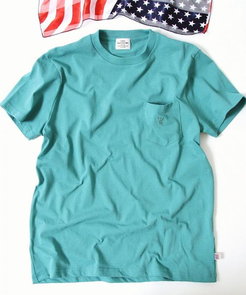 coen（コーエン）の「USAコットンポケT（Tシャツ/カットソー・メンズ・ワイン/ホワイト/ブラック/ターコイズブルー/ネイビー/イエロー・SMALL/MEDIUM/LARGE/X-LARGE）」の5枚目の写真