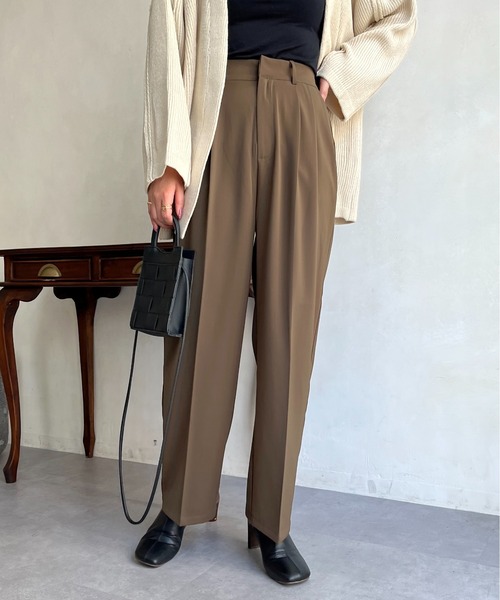 prose verse（プロズヴェール）の「2タックセンタープレススラックス（その他パンツ・レディース・ライトグレー/ブラウン/グレー・FREE）」の8枚目の写真