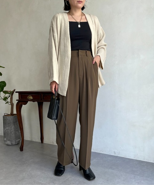 prose verse（プロズヴェール）の「2タックセンタープレススラックス（その他パンツ・レディース・ライトグレー/ブラウン/グレー・FREE）」の19枚目の写真