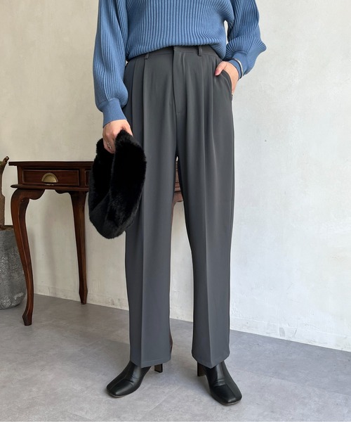 prose verse（プロズヴェール）の「2タックセンタープレススラックス（その他パンツ・レディース・ライトグレー/ブラウン/グレー・FREE）」の17枚目の写真