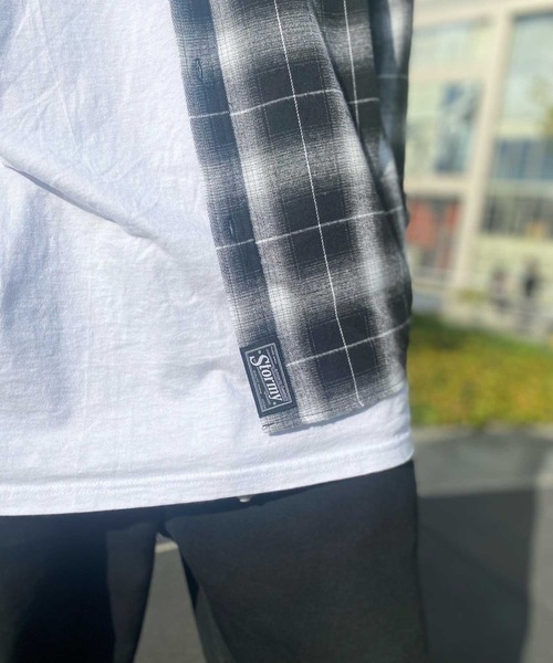 STORMY（ストーミー）の「ストーミー STORMY hombre check flannel SHIRTS シャツ オンブレーチェック フランネルシャツ（シャツ/ブラウス・メンズ・グリーン/ホワイト×ブラック・LARGE/X-LARGE/MEDIUM）」の5枚目の写真