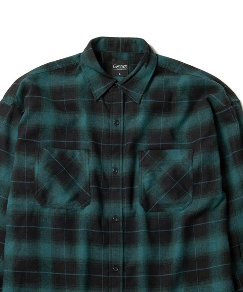 STORMY（ストーミー）の「ストーミー STORMY hombre check flannel SHIRTS シャツ オンブレーチェック フランネルシャツ（シャツ/ブラウス・メンズ・グリーン/ホワイト×ブラック・LARGE/X-LARGE/MEDIUM）」の9枚目の写真