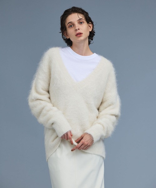 美品　NORC ノーク アルパカヘアリーニット　ピンク 美品 NORC ノーク アルパカヘアリーニット ピンク - メルカリ