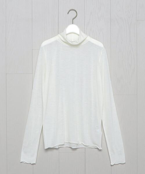 H　BEAUTY&YOUTH UNITED ARROWS（エイチビューティーアンドユースユナイテッドアローズ）の「＜H＞SHEER TURTLE NECK PULLOVER/カットソー（その他トップス・レディース・オフホワイト/ライトブルー/ダークグレー/イエロー・FREE）」の13枚目の写真