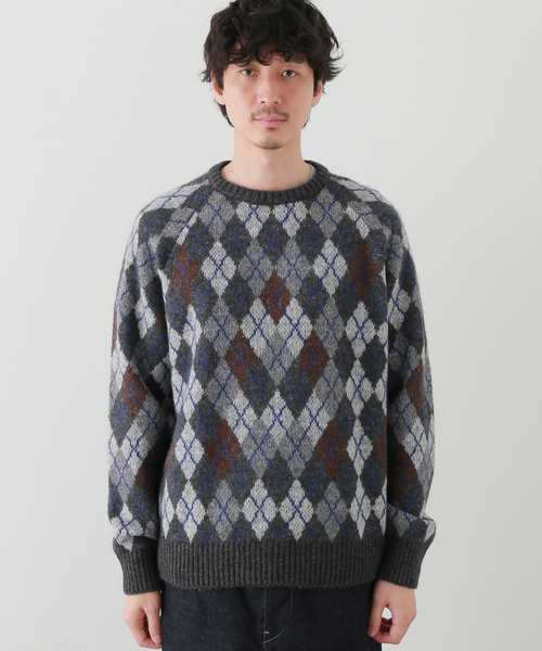 POP TRADING COMPANY（ポップトレーディングカンパニー）の「【POP TRADING COMPANY】burlington knitted（ニット/セーター・メンズ・チャコールグレー・LARGE/X-LARGE）」の3枚目の写真