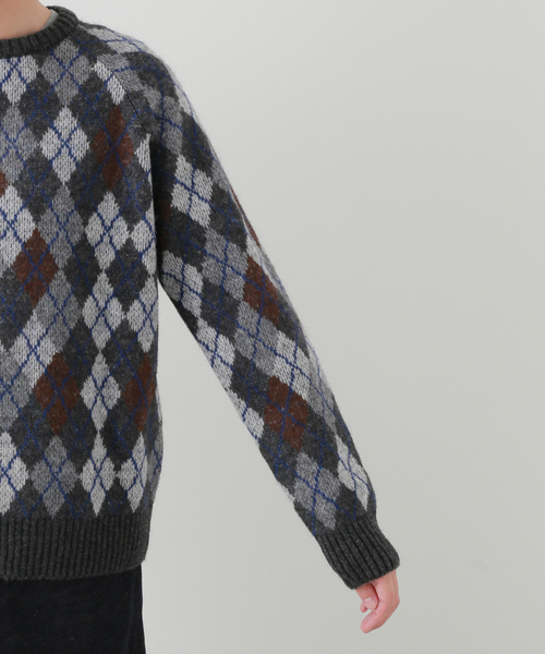POP TRADING COMPANY（ポップトレーディングカンパニー）の「【POP TRADING COMPANY】burlington knitted（ニット/セーター・メンズ・チャコールグレー・LARGE/X-LARGE）」の8枚目の写真