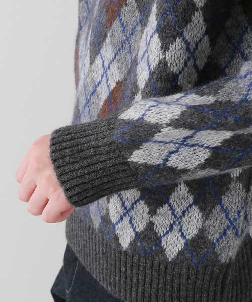 POP TRADING COMPANY（ポップトレーディングカンパニー）の「【POP TRADING COMPANY】burlington knitted（ニット/セーター・メンズ・チャコールグレー・LARGE/X-LARGE）」の9枚目の写真