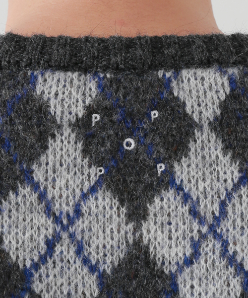 POP TRADING COMPANY（ポップトレーディングカンパニー）の「【POP TRADING COMPANY】burlington knitted（ニット/セーター・メンズ・チャコールグレー・LARGE/X-LARGE）」の12枚目の写真