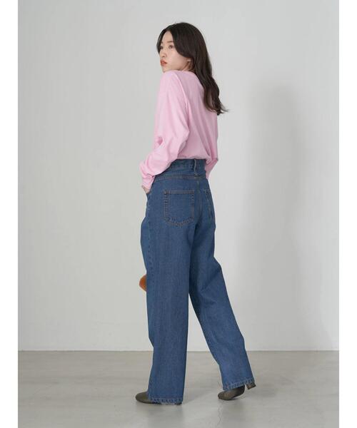 earth music&ecology(アースミュージックアンドエコロジー)の「フロントタックデニムパンツ(その他パンツ・レディース・ライトインディゴブルー/ブルー系その他・S/M)」の10枚目の写真