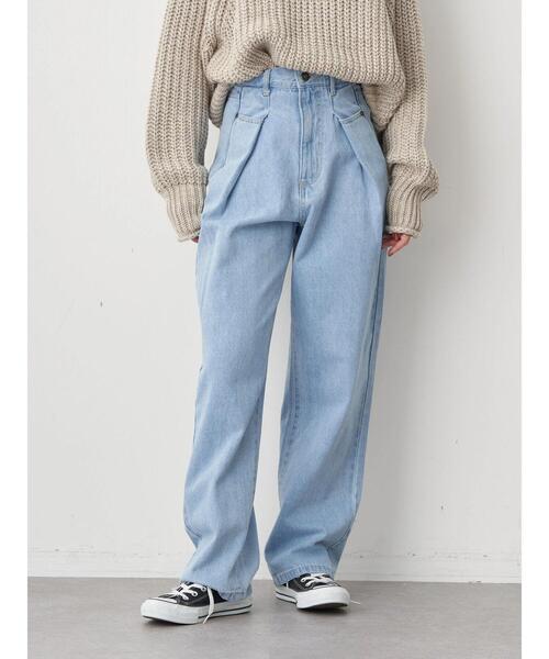 アンミヌ  フロントタックデニム 美品】UNMINOU フロントタックデニム - メルカリ