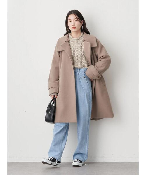 earth music&ecology(アースミュージックアンドエコロジー)の「フロントタックデニムパンツ(その他パンツ・レディース・ライトインディゴブルー/ブルー系その他・S/M)」の13枚目の写真