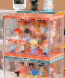 aimoha（アイモハ）の「取り出しやすい下開き 扉付きマグネット カラーボックス 3段（収納グッズ）」
