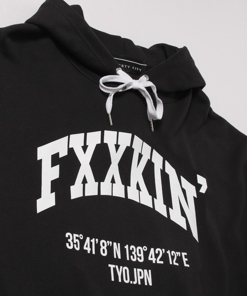 LIBERTY CITY（リバティシティ）の「【LIBERTY CITY/リバティーシティ】 [FXXKIN] スウェット・パーカー（パーカー・メンズ・ベージュ/ブラック・2/3/4）」の4枚目の写真