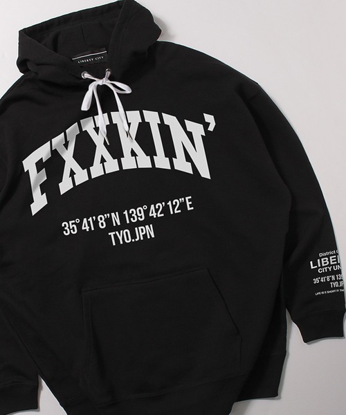 LIBERTY CITY（リバティシティ）の「【LIBERTY CITY/リバティーシティ】 [FXXKIN] スウェット・パーカー（パーカー・メンズ・ベージュ/ブラック・2/3/4）」の10枚目の写真