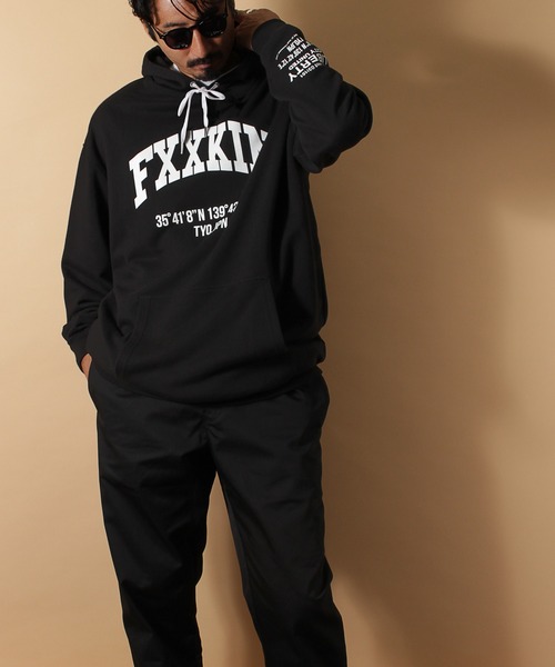 LIBERTY CITY（リバティシティ）の「【LIBERTY CITY/リバティーシティ】 [FXXKIN] スウェット・パーカー（パーカー・メンズ・ベージュ/ブラック・2/3/4）」の12枚目の写真