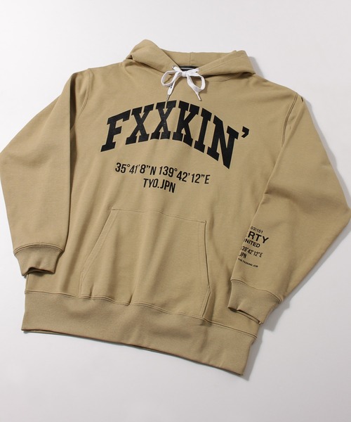 LIBERTY CITY（リバティシティ）の「【LIBERTY CITY/リバティーシティ】 [FXXKIN] スウェット・パーカー（パーカー・メンズ・ベージュ/ブラック・2/3/4）」の14枚目の写真