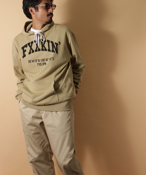 LIBERTY CITY（リバティシティ）の「【LIBERTY CITY/リバティーシティ】 [FXXKIN] スウェット・パーカー（パーカー・メンズ・ベージュ/ブラック・2/3/4）」の21枚目の写真