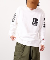 open twelve ヘビーウェイト裏毛 クルー OPENTWELVE ロゴプリント