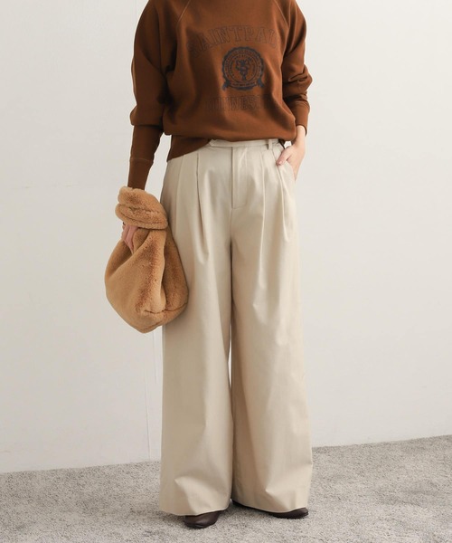 work not work アーバンリサーチ リボンワイドタックパンツ 新品 セール】 前リボンタックパンツ （その他パンツ）｜＊＊URBAN