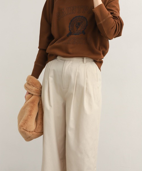 URBAN RESEARCH DOORS(アーバンリサーチドアーズ)の「タックワイドパンツ(その他パンツ・レディース・ブラック/アイボリー・SMALL/MEDIUM)」の17枚目の写真