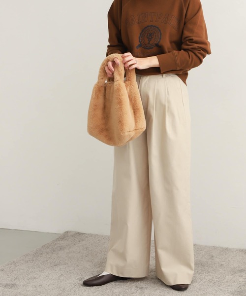 URBAN RESEARCH DOORS(アーバンリサーチドアーズ)の「タックワイドパンツ(その他パンツ・レディース・ブラック/アイボリー・SMALL/MEDIUM)」の18枚目の写真