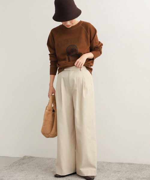 URBAN RESEARCH DOORS(アーバンリサーチドアーズ)の「タックワイドパンツ(その他パンツ・レディース・ブラック/アイボリー・SMALL/MEDIUM)」の20枚目の写真