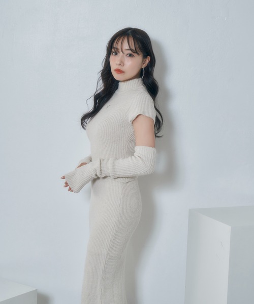 【セール】アームウォーマーニットセットアップ（ニット/セーター）｜ANDGEEBEE（アンジービー）