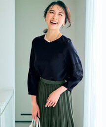 23区（ニジュウサンク）の「【セットアップ対応】トリアセダブルジョーゼット ブラウス（シャツ/ブラウス・レディース）」