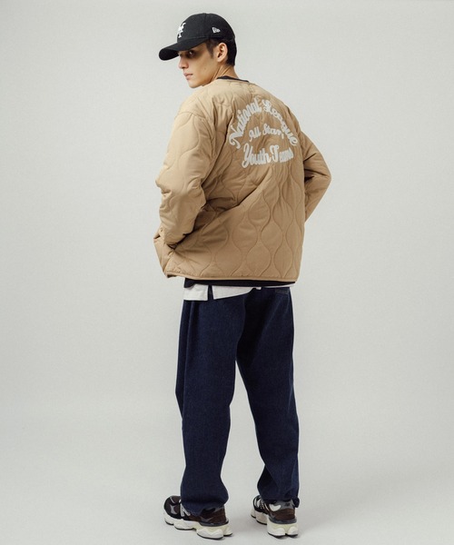Ressaca(レサーカ)の「オーバーサイズ ワンポイントロゴ ワッペンキルト刺繍ジャケット(ブルゾン・メンズ・ブラック/カーキ/モカ・L/M)」の9枚目の写真