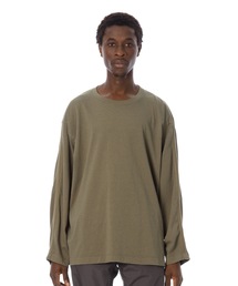 Herringbone Tape L-S Tee / 袖ヘリンボーンテープ付き長袖Tシャツ