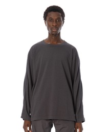 Herringbone Tape L-S Tee / 袖ヘリンボーンテープ付き長袖Tシャツ