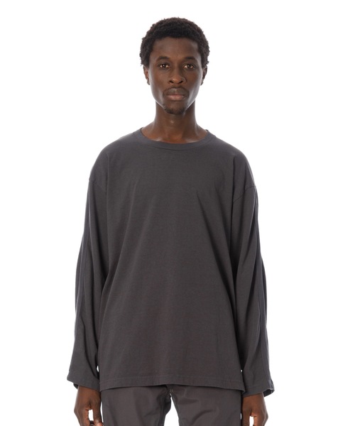 Sandinista(サンディニスタ)の「Herringbone Tape L-S Tee / 袖ヘリンボーンテープ付き長袖Tシャツ(Tシャツ/カットソー・メンズ・ホワイト/オリーブ/チャコールグレー/ベージュ/ネイビー・MEDIUM/SMALL/LARGE)」の3枚目の写真