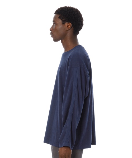 Sandinista(サンディニスタ)の「Herringbone Tape L-S Tee / 袖ヘリンボーンテープ付き長袖Tシャツ(Tシャツ/カットソー・メンズ・ホワイト/オリーブ/チャコールグレー/ベージュ/ネイビー・MEDIUM/SMALL/LARGE)」の7枚目の写真
