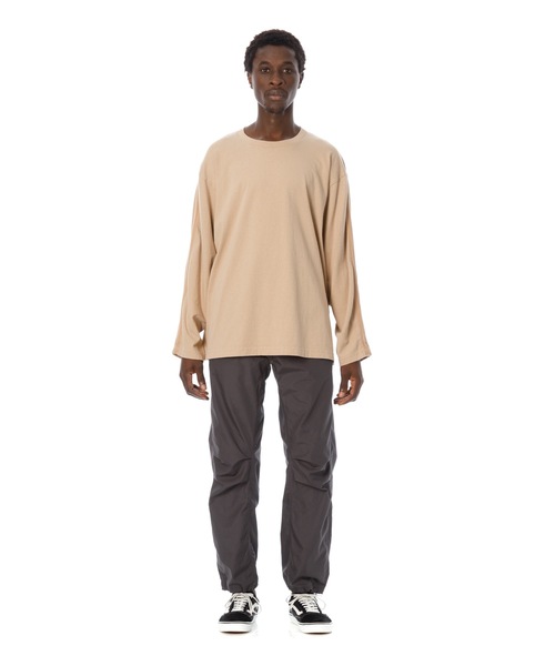 Sandinista(サンディニスタ)の「Herringbone Tape L-S Tee / 袖ヘリンボーンテープ付き長袖Tシャツ(Tシャツ/カットソー・メンズ・ホワイト/オリーブ/チャコールグレー/ベージュ/ネイビー・MEDIUM/SMALL/LARGE)」の9枚目の写真