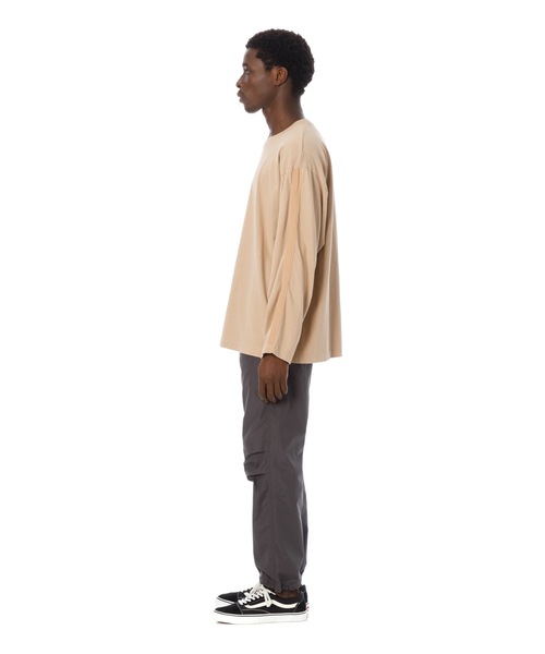 Sandinista(サンディニスタ)の「Herringbone Tape L-S Tee / 袖ヘリンボーンテープ付き長袖Tシャツ(Tシャツ/カットソー・メンズ・ホワイト/オリーブ/チャコールグレー/ベージュ/ネイビー・MEDIUM/SMALL/LARGE)」の10枚目の写真