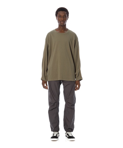 Sandinista(サンディニスタ)の「Herringbone Tape L-S Tee / 袖ヘリンボーンテープ付き長袖Tシャツ(Tシャツ/カットソー・メンズ・ホワイト/オリーブ/チャコールグレー/ベージュ/ネイビー・MEDIUM/SMALL/LARGE)」の13枚目の写真