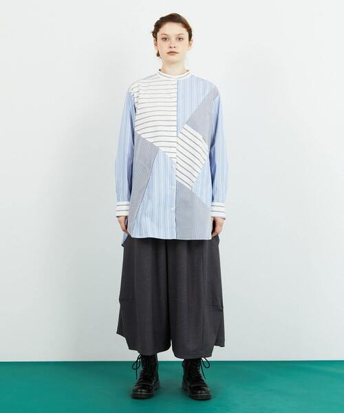 FRAPBOIS（フラボア）の「ストラシャツ（シャツ/ブラウス・レディース・ネイビー/ブルー・1/2）」の18枚目の写真