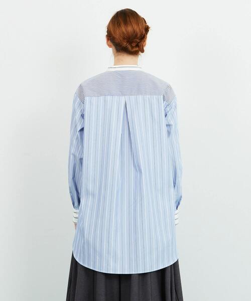 FRAPBOIS（フラボア）の「ストラシャツ（シャツ/ブラウス・レディース・ネイビー/ブルー・1/2）」の20枚目の写真